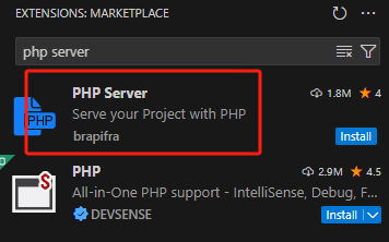 安装PHP Server